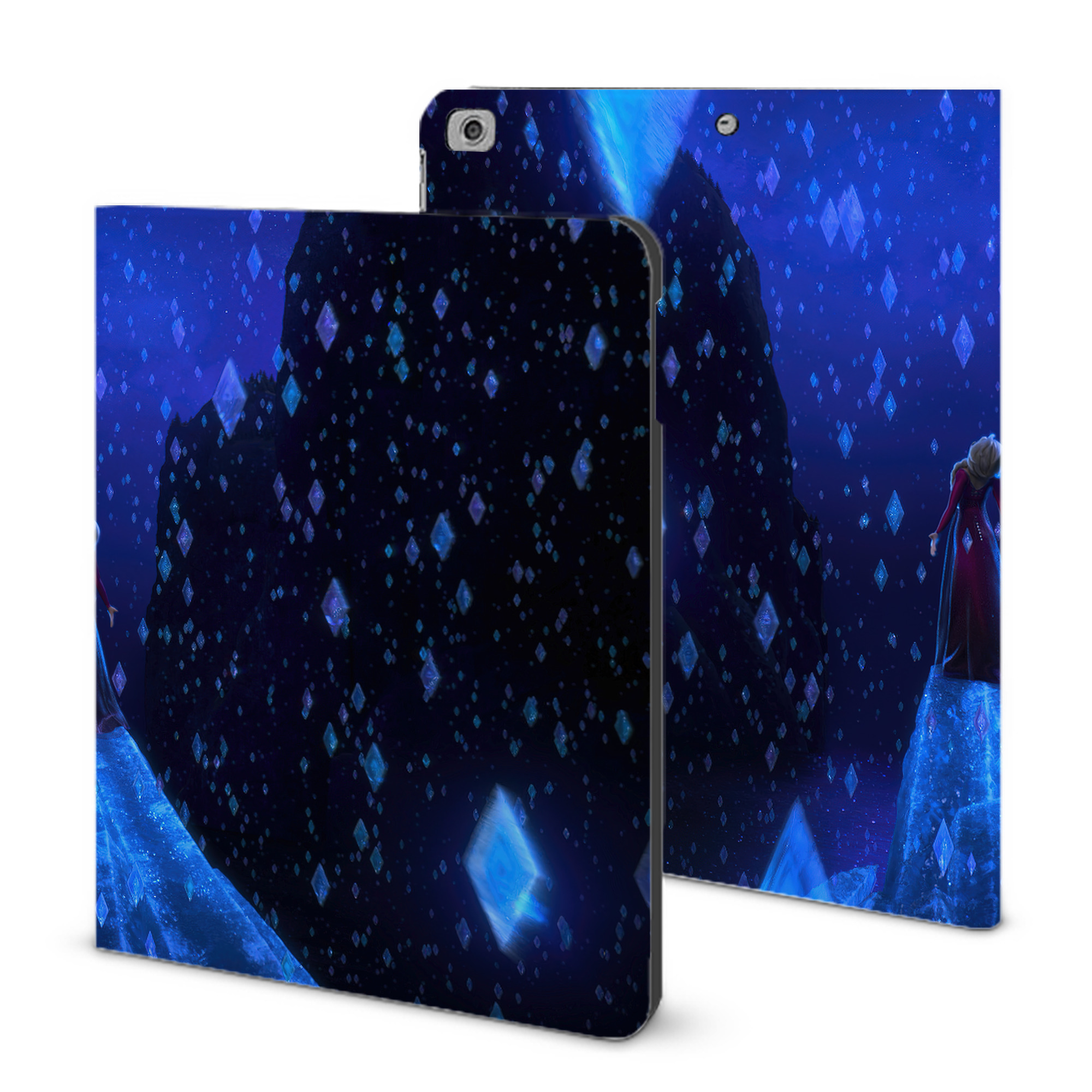 （画像用） アナと雪の女王 アンナ エルサ Frozen Anna Elsa IPad ケース ブック型 PUレザー TPU 耐衝撃 軽量 薄型 ペン収納なし 全面保護 IPad 各モデル対応